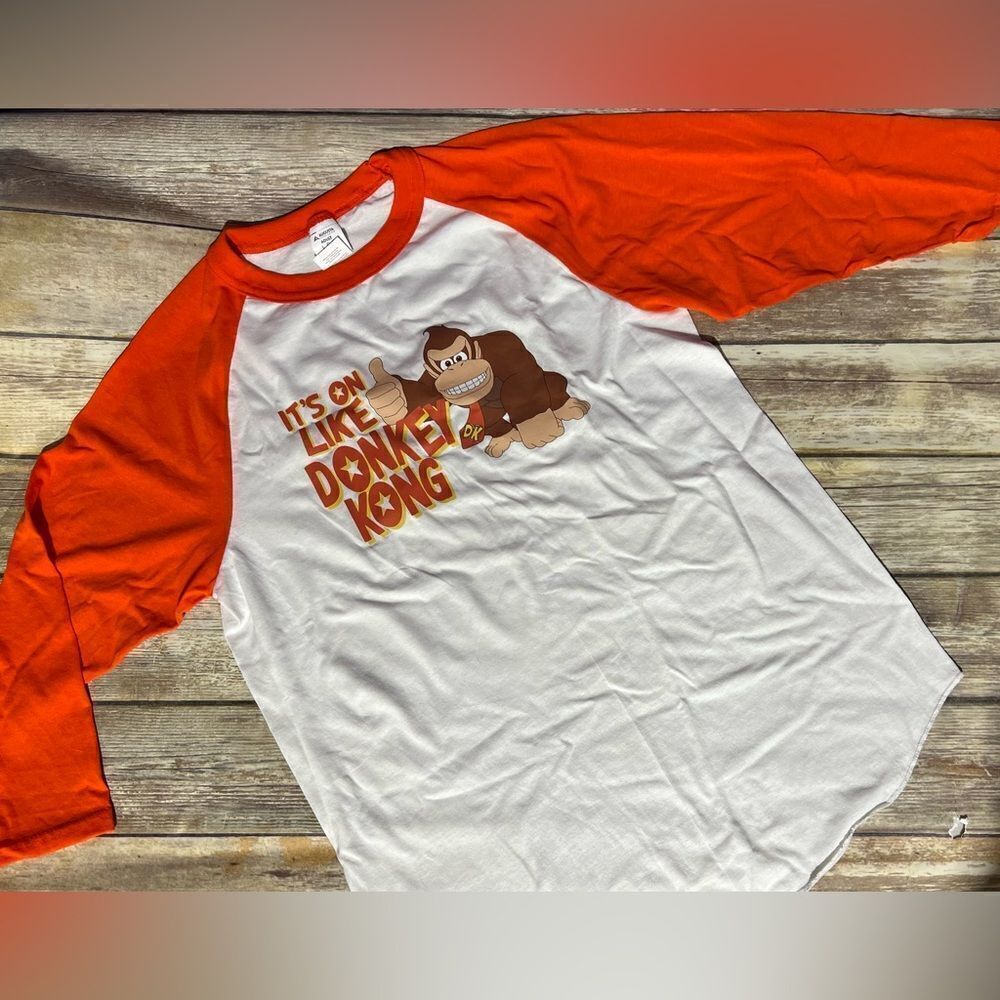 Donkey Kong Raglan top